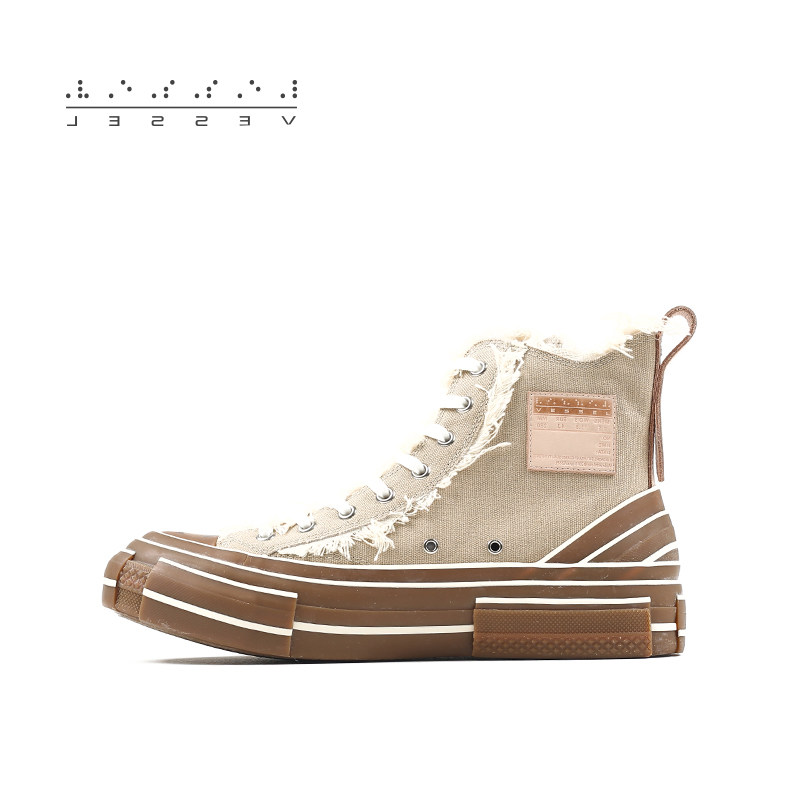 xVESSEL official Ka's high-tube shoe canvas casual tide brand Ho Jiuhua same sulfide shoes F19X008B