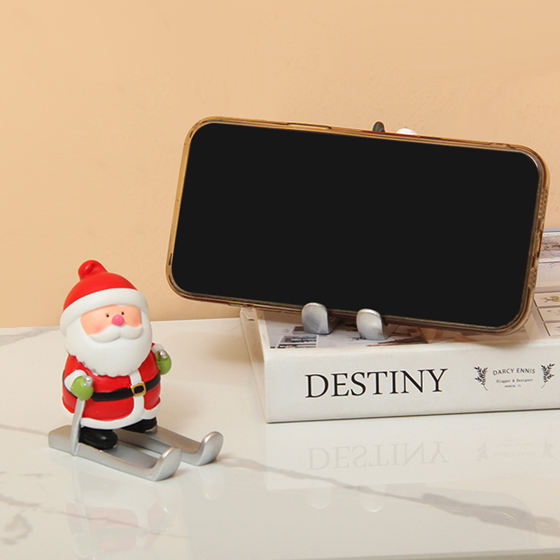 Cute Santa Gifts Desktop Mobile Phone Bracket Elk Snowman Flat Support Frame Decoration Small Pendulum Gift-Taobao