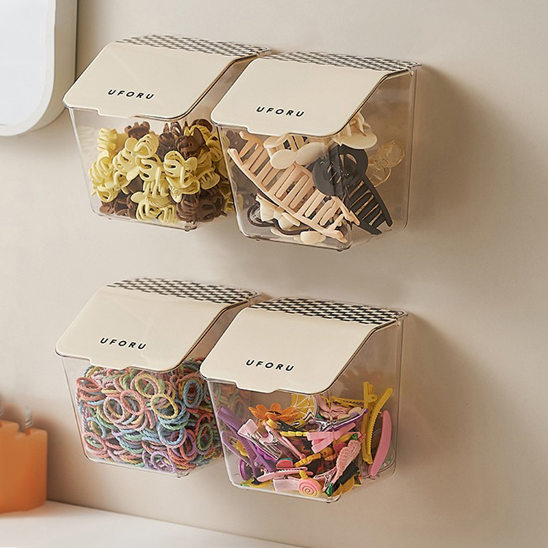 Children's hair accessories containing box Women's hair clip head floral head decorated with girl leather fascia hairpin hair rope Hair Rope First Decorated Case Wall-mounted-Taobao