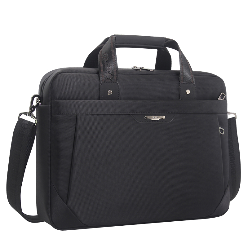 Briefcase men's business canvas men's bag laptop bag large-capacity office messenger Oxford file business work