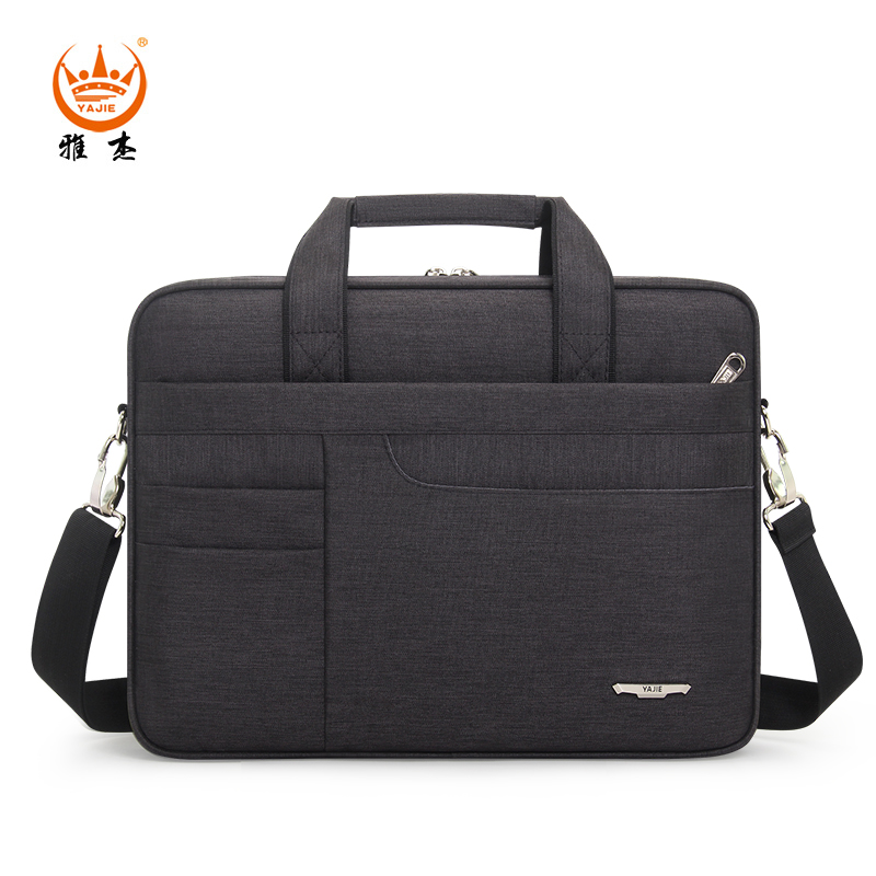 Briefcase men's business canvas men's bag laptop bag large-capacity office Messenger Oxford document work