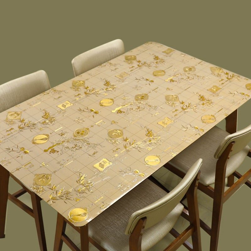 Thickened plastic table cushion anti-oil insulation table cloth cushion transparent PVC soft glass waterproof and burn-proof tea table cloth