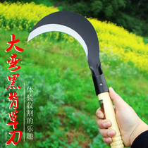  Agricultural sickle harvesting knife cutting banana rice small tooth sickle Agricultural tools mowing knife outdoor wood knife Camping saw grass knife