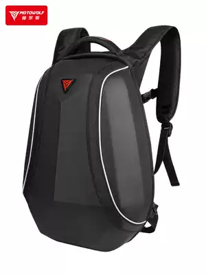 Moduo Wolf Locomotive Safety Shoulder Bag Locomotive Rider Bag Waterproof Large Capacity Motorcycle Riding Backpack Hard Shell Bag