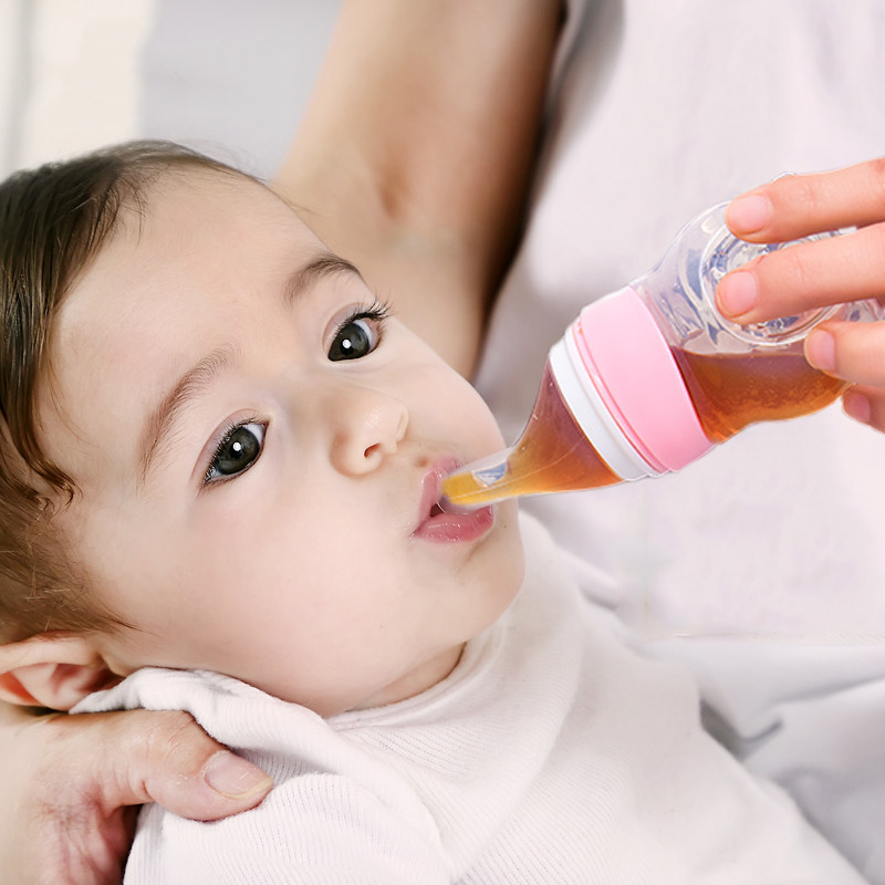 Feeding theorizer baby anti-choking multifunction feeding water suckling baby child children drink water to squeeze silicone small milk bottle