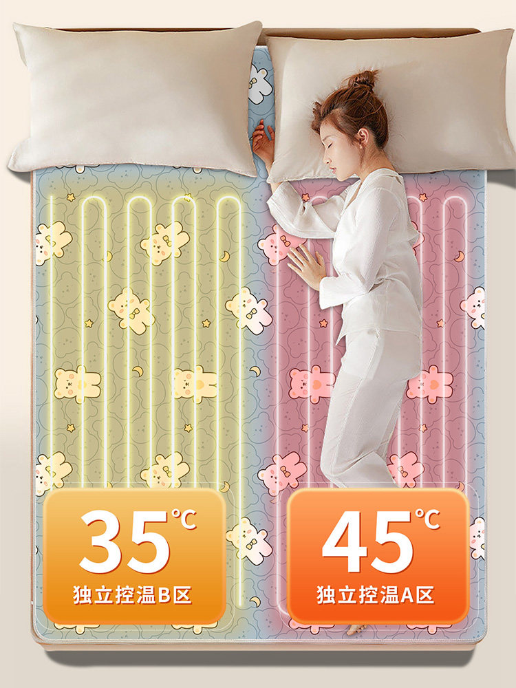 Electric Blanket for Single or Double Use, Electric Mattress for Students and Children, 2025 New Model, Dormitory Dual-Control Temperature Adjustment, Home Use Official official store