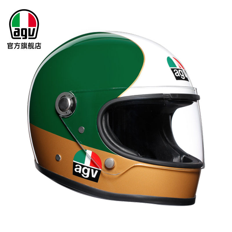 AGV X3000 Helmet Official Flagship Motorcycle Helmet Racing Locomotive Full Helmet CoverEd Anti-Fog Men's and Women's Vintage