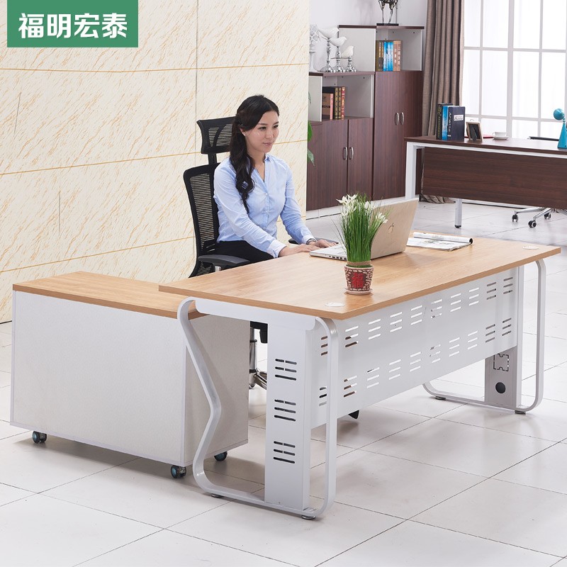 Brief Modern Fashion Company Desk Boss Table Finance Office Desk Finance Office Desk Chair Combination