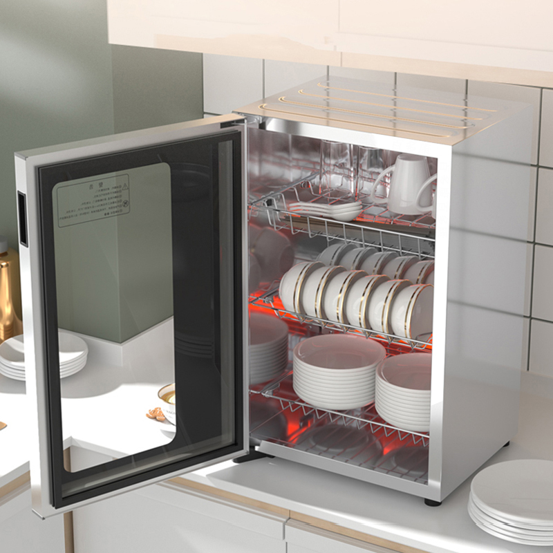 Kitchen Hanging Wall Type Disinfection Bowl Cabinet Small Home Desk Nursery Stainless Steel High Temperature Drying Free Water-Taobao