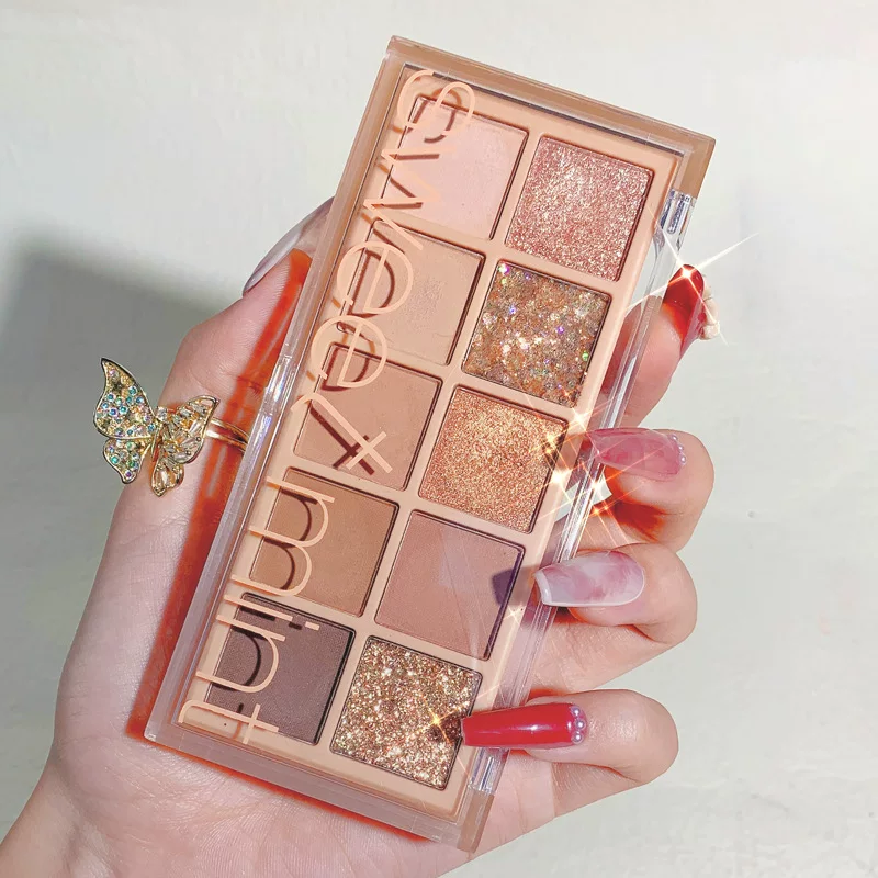 Палетка теней Ten-COLOR Ten Eye Shadow Plate Pearl Matteening Daedian