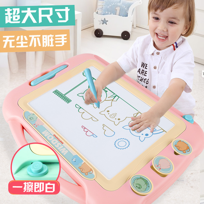 Children's drawing board magnetic color handwriting board pen can be wiped home baby painting screen children graffiti board 3 years old 6