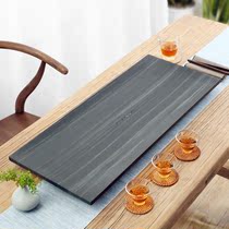 Green wood grain natural whole piece of black gold stone tea tray kung fu tea set home simple light luxury modern small dry bubble tray