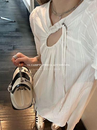 Белое кружевное платье, на шнурках, французский стиль, изысканный стиль