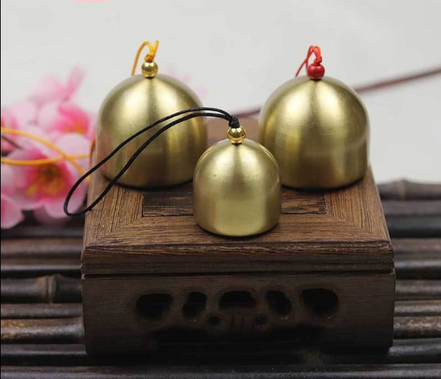 Door opening reminder bell pure copper wind chime and accessories with bell hammer metal wind chime DIY material Christmas bell anti-theft