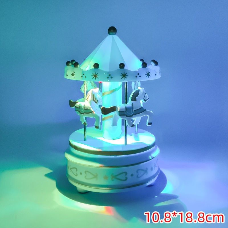 Children's Day Rotate Trojan Music Box Birthday Cake Decorating Eight-Oct Valentine's Day Gift Creative Home