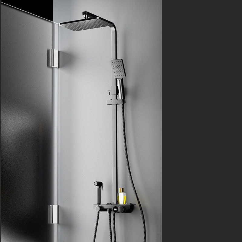 Shower head suit Home full copper bathroom shower shower Shower Shower number Charged Thermostatic Makeup Room Shower 6018