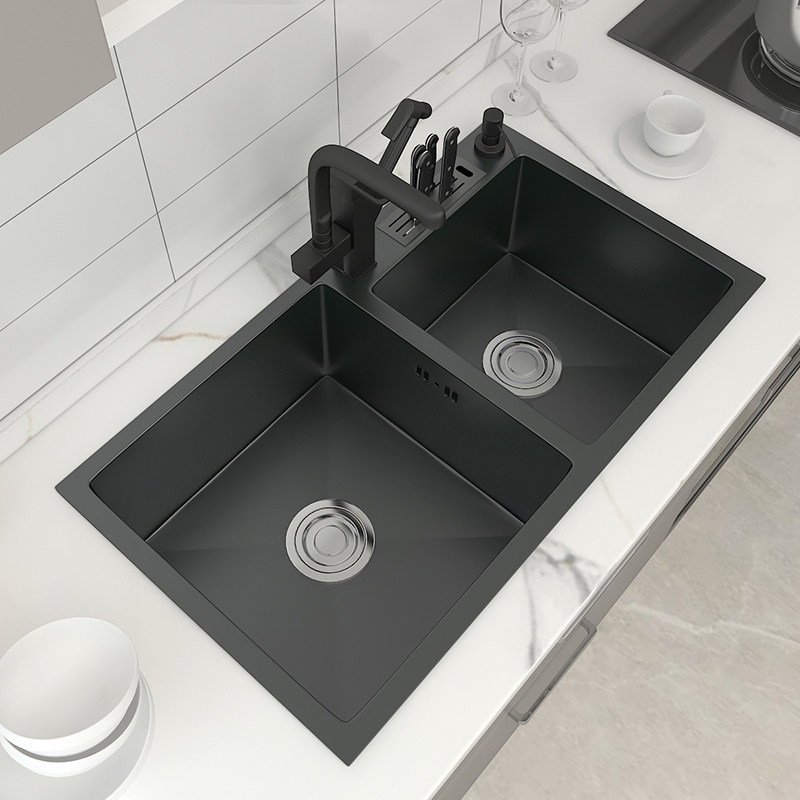 Nano black housekitchen sink thicker knife kitchen kitchen on stage washing dishwasher dishwasher 80