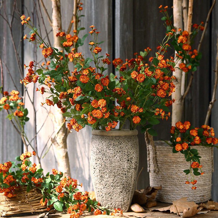 Rose Flower Simulation Flower High-end Fake Flower Living Room Architectural Fragile Table Flowers