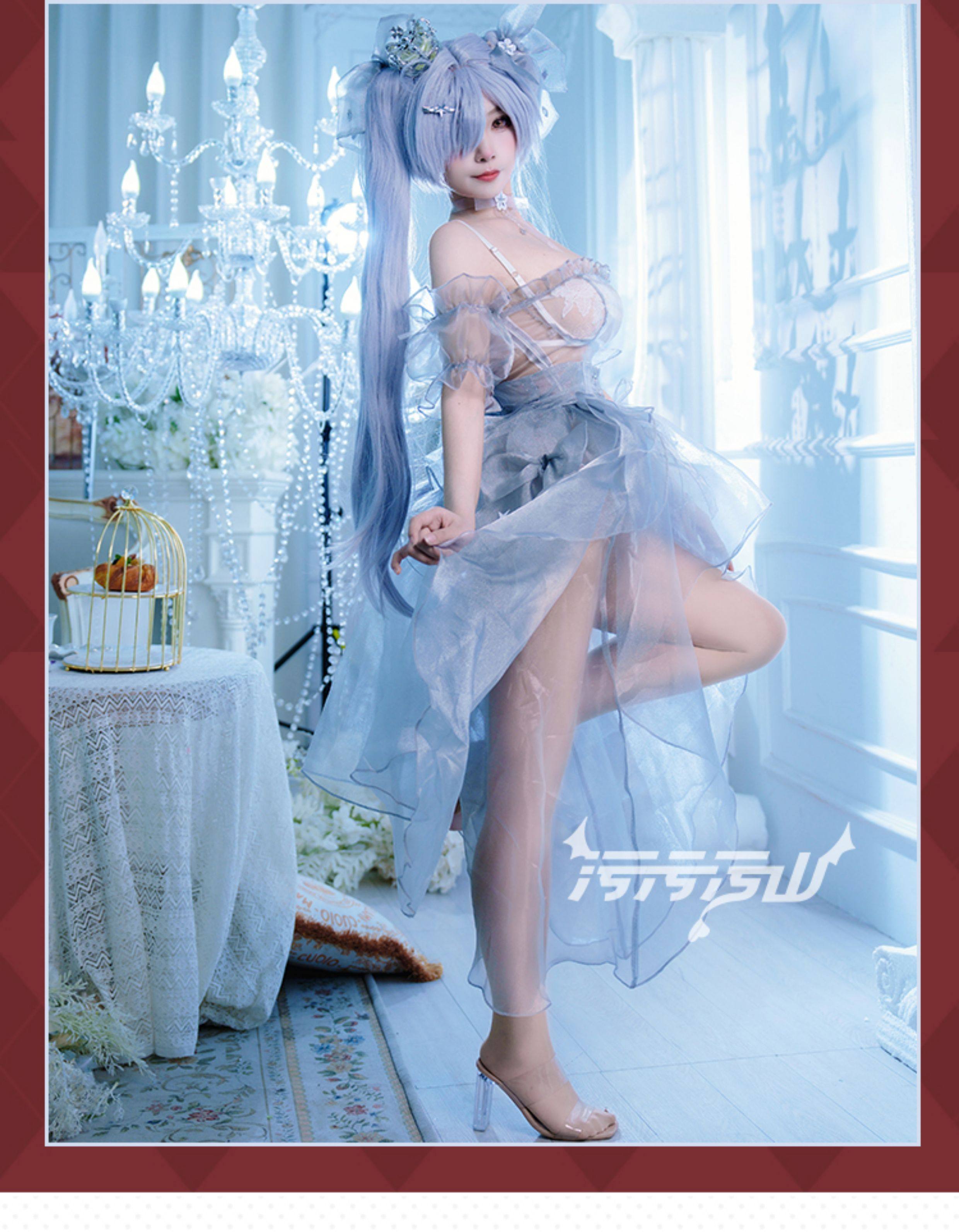 NIKKE: Goddess of Victory: Cinderella | Gray And Blue Cinderella Crystal Princess Cosplay Costume 40 NIKKE Rapi Cinderella Crystal Princess Cosplay Costume