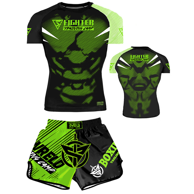 Tai Boxing Shorts T-shirt Set Fight UFC High-Speed Dry Men and Women Boxing Fighting Sports Customized