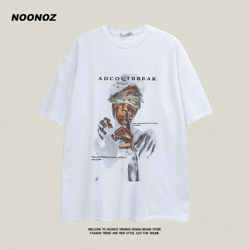 NOONOZ Летняя футболка с коротким рукавом в стиле хип-хоп, в американском стиле