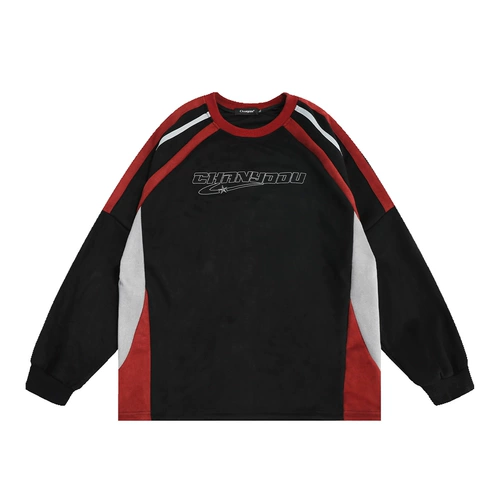 NOONOZ Ретро демисезонная толстовка для влюбленных, с вышивкой, в американском стиле, оверсайз