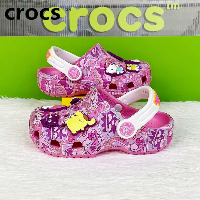 Кроксы Hello Kitty, детские кроксы, классические сандалии для мужчин и женщин