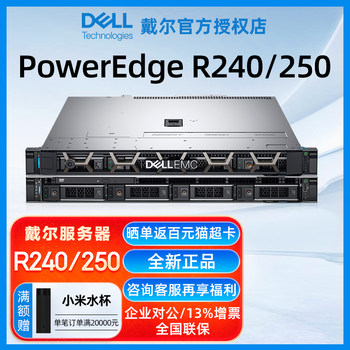 Dell Poweredge R240/R250/R260 1U Entry-Level Rack-Mounted Server Host Small Silent File Sharing Erp Storage Application Enterprise Office Database