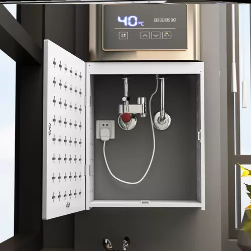 Газовый водонагреватель покрывает уродливую перегородку пещерную панель кухонный водонагреватель