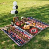 Этническое одеяло, многофункциональный ковер для домашнего использования для кемпинга, стиль бохо, этнический стиль