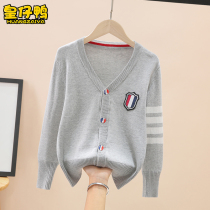 Girl Sweater Sweatshirt Spring Autumn Style Foreign Jacket 2022 New Childrens Knitwear Korean Version CUHK Child Thin Wire Clothing