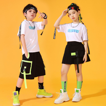 Children Street Dance Choking Summer Boy Hip Hop Suit Girl Jazz Dance Cheerleader Cheerleader Dancer Costume Boy Girls
