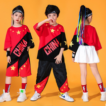 Childrens Fashion Children Street Dance Choking Summer Boy Hip Hop Wind Play Out Suit Girls Games Opening Costume