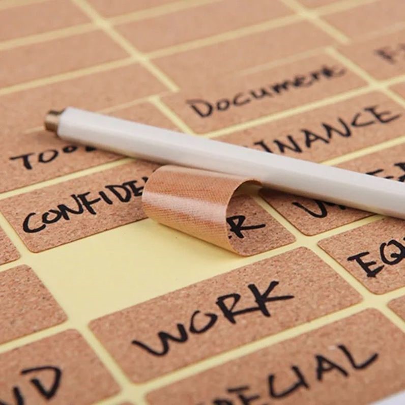 Key label sticker mark cork label sticker wooden self-adhesive blank retro creative mark sticker classification