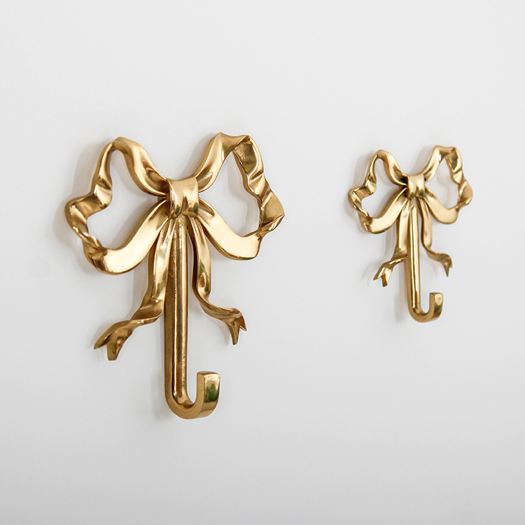 Light Extravagant Brass Bow Tie Hook Wall Trim Hook Eu Style Retro Bedroom Hyun Guan Cloister Hood Hook Wardrobe Bathroom