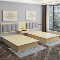 Hotel special bed hotel furniture standard room full set chain hotel B&B rental room apartment single room double bed