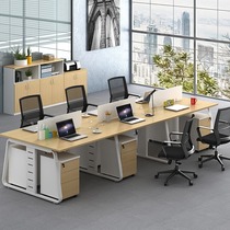 Office furniture staff desk 4 people 6 people computer desk screen partition card staff financial desk and chair combination