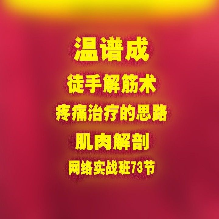 Wen Pucheng bare-handed muscle anatomy network actual combat 73 episodes Diagnosis muscle dialectics 525 episodes tutorial full