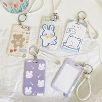 Door fasting card sleeve key buckle integrated card bag a piece of style 2021 new female small balsamic wind advanced day system protective sleeve