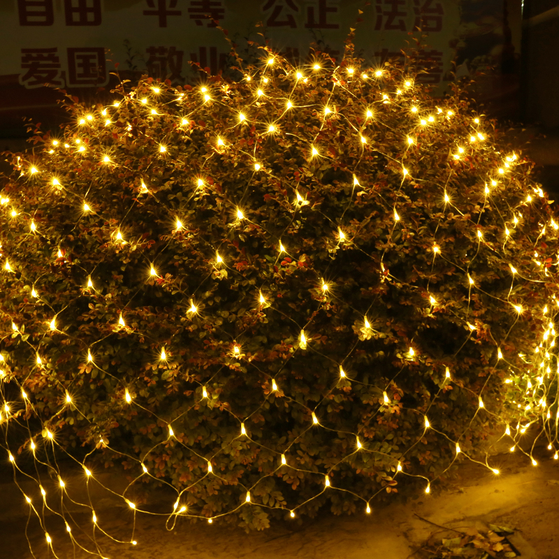 led fishing net light outdoor solar small lantern flash light string starry landscape tree lighting layout decoration