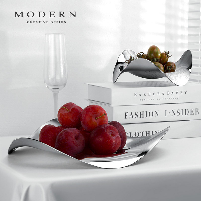 Modern European style of modern creative stainless steel dry fruit disk light luxury drying room tea coupon