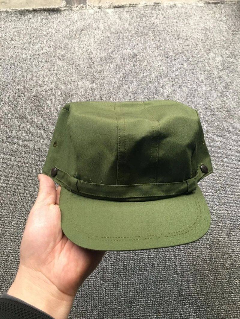 Old stock 87 yellow training hat old-fashioned good material training small hat labor insurance work hat collection nostalgic performance hat