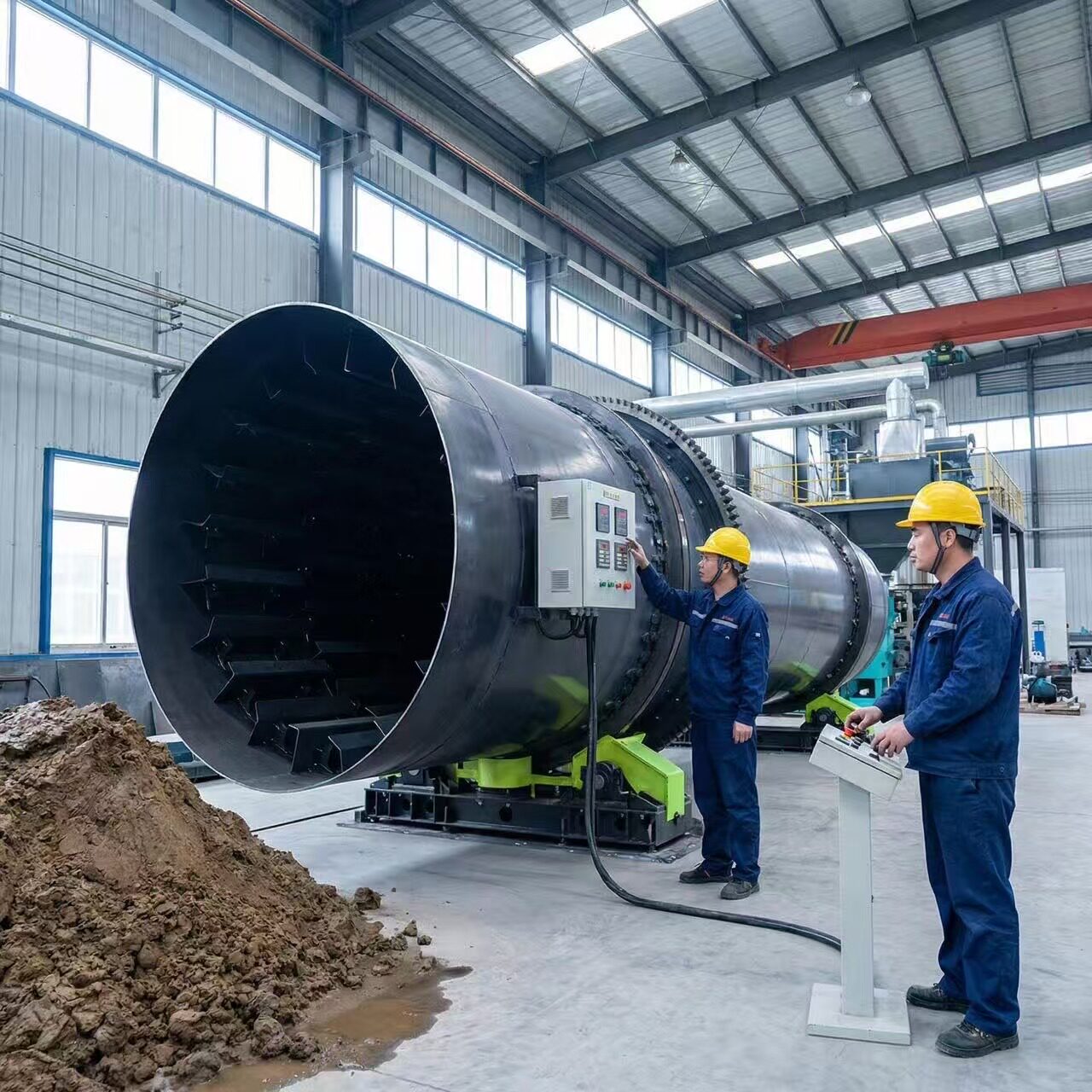 Сушильная машина роторная Drum Dryer темно-серая