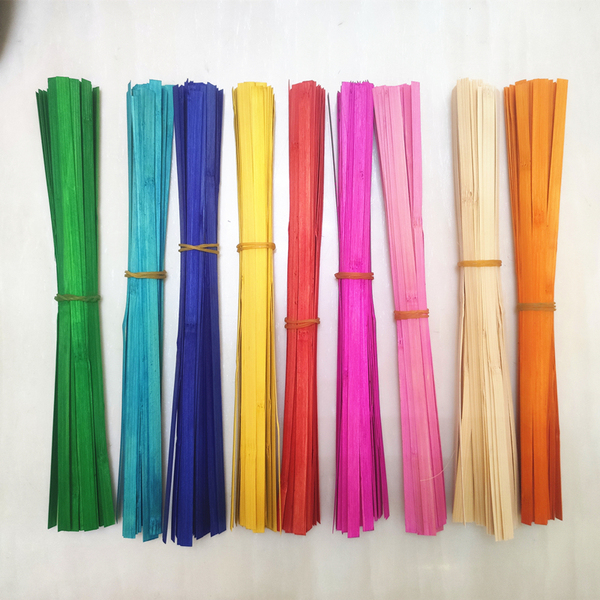 Colorful Bamboo Strips for Elementary School Students and Kindergarten Children's Handmade DIY Weaving Materials Package Bamboo Weaving Thin Bamboo Strips