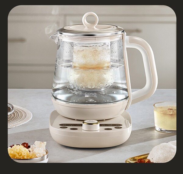 Керамический электрочайник 山姆代购卡梭ih养生壶ke-8031磁感立体加热多功能茶水玻璃壶保温 Caso prodesign