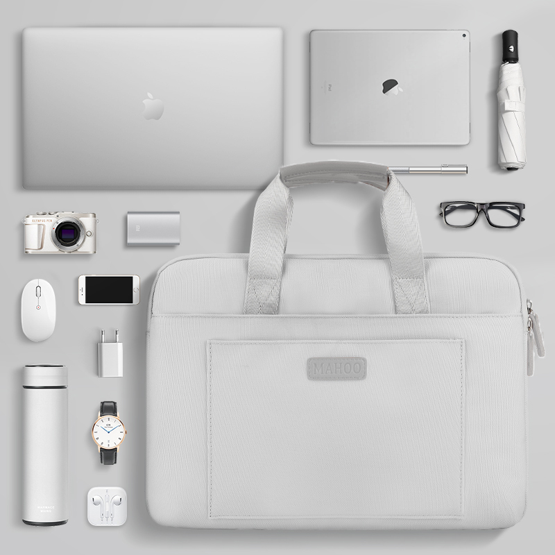 MAHOO pens electric bag women apply Apple macbook Lenovo Little new pro13 Huawei Files bag A4 briefcase 14 inch notebook 15 Dell 15 6 Huo Shuo air13