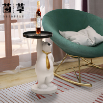 Light luxury high-end hotel restaurant door landing welcome bear living room decoration big ornaments moving gifts moved to new home