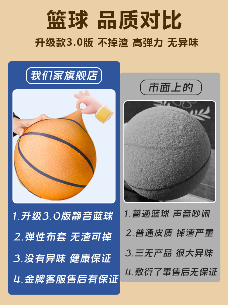 The Third Generation of Cloth-Covered Silent Basketball Racket, Children's Indoor Toy That Doesn'T Shed Debris, Professional Children's Day Gift
