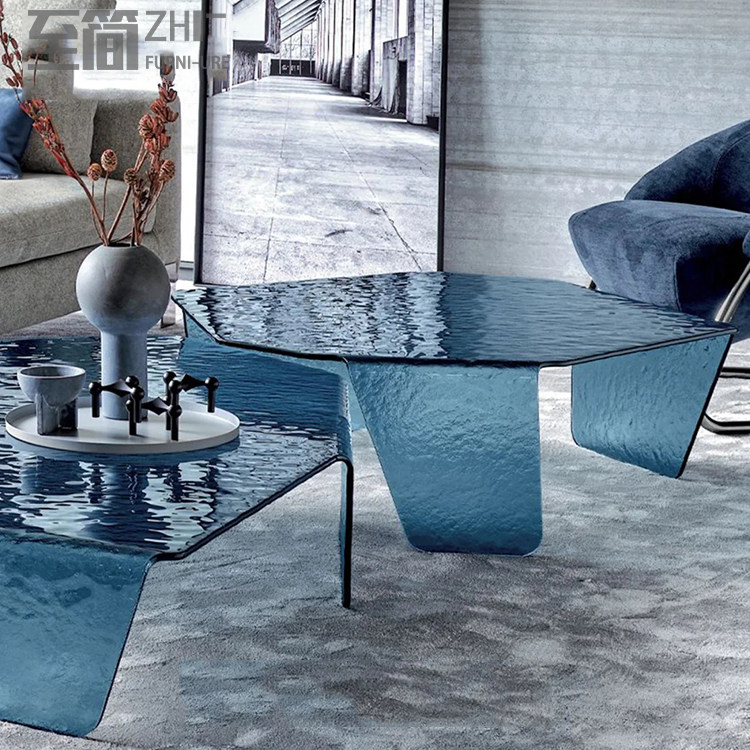 Designer Creative Morden Fashion Irregular Acrylic Tea Table room Room Bedroom Art Glass Tea Table