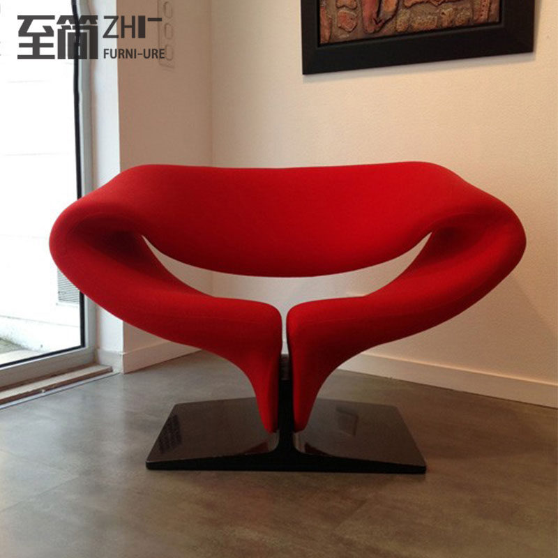 Nordic Creative Personality Alien Backrest Leisure Sofa Chair Designer Living Room Light Luxury Armrest Single Ribbon Chair